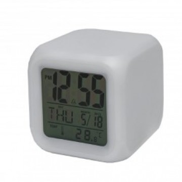 Colour-changing LCD Clock