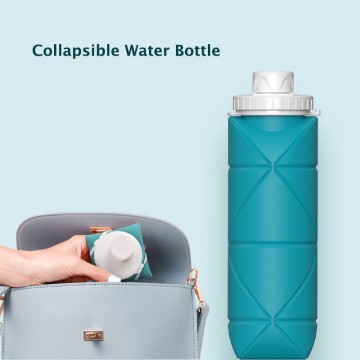 Collapsible Water Bottle in Food-Grade Silicon