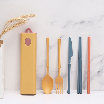 Wheat Straw Cutlery Set in Drawer Casing